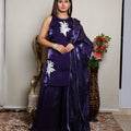 Kellpar Stunning Purple Patch Sharara Suit with Dupatta