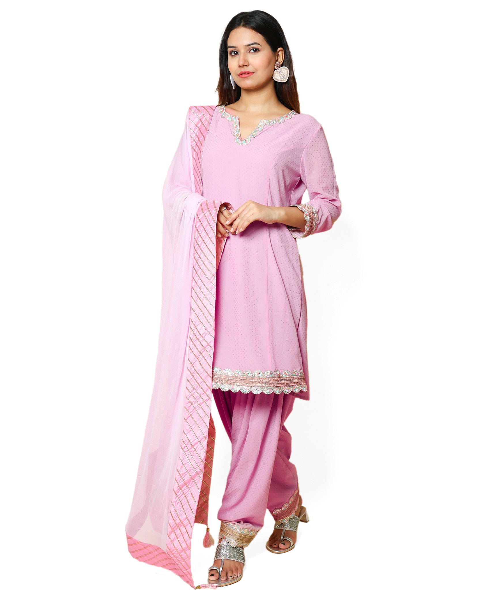 Kellpar Traditional Kalidar Dogri Salwar Set