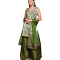 Kellpar Stunning Green Sharara Set with Dupatta