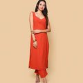 Kellpar  Orange Kurti with Trouser