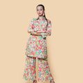 Kellpar Floral Collar Kurti with Trouser