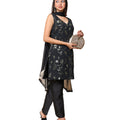 Kellpar  Sequins Embroidery Black Kurti Set