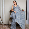 Kellpar Elegant Navy Blue Sharara Set with Dupatta