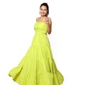 Kellpar Lime Green Color Vacay Maxi Dress