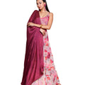 Kellpar Strap Floral Gown With Dupatta