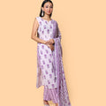 Kellpar High Slit Kurti with Pant and Dupatta Set