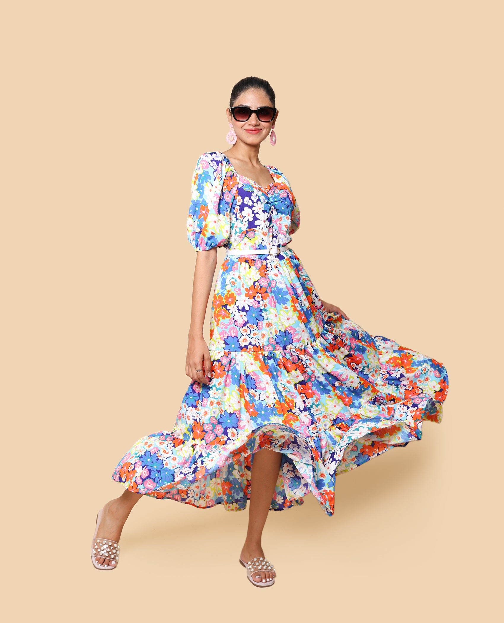 Kellpar Multi-Color Floral Maxi Dress