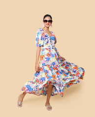 Kellpar Multi-Color Floral Maxi Dress