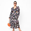 Kellpar Black Floral Maxi Dress