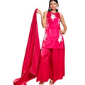 Kellpar Stunning Fuchsia Pink Patch Sharara Suit with Dupatta