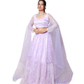 Kellpar  Purple Lehenga Set with Embroidery and Sequins