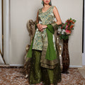 Kellpar Stunning Green Sharara Set with Dupatta