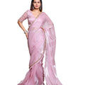 Kellpar Beautiful Pink Drape Saree