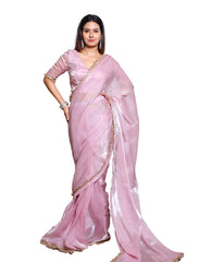 Kellpar Beautiful Pink Drape Saree