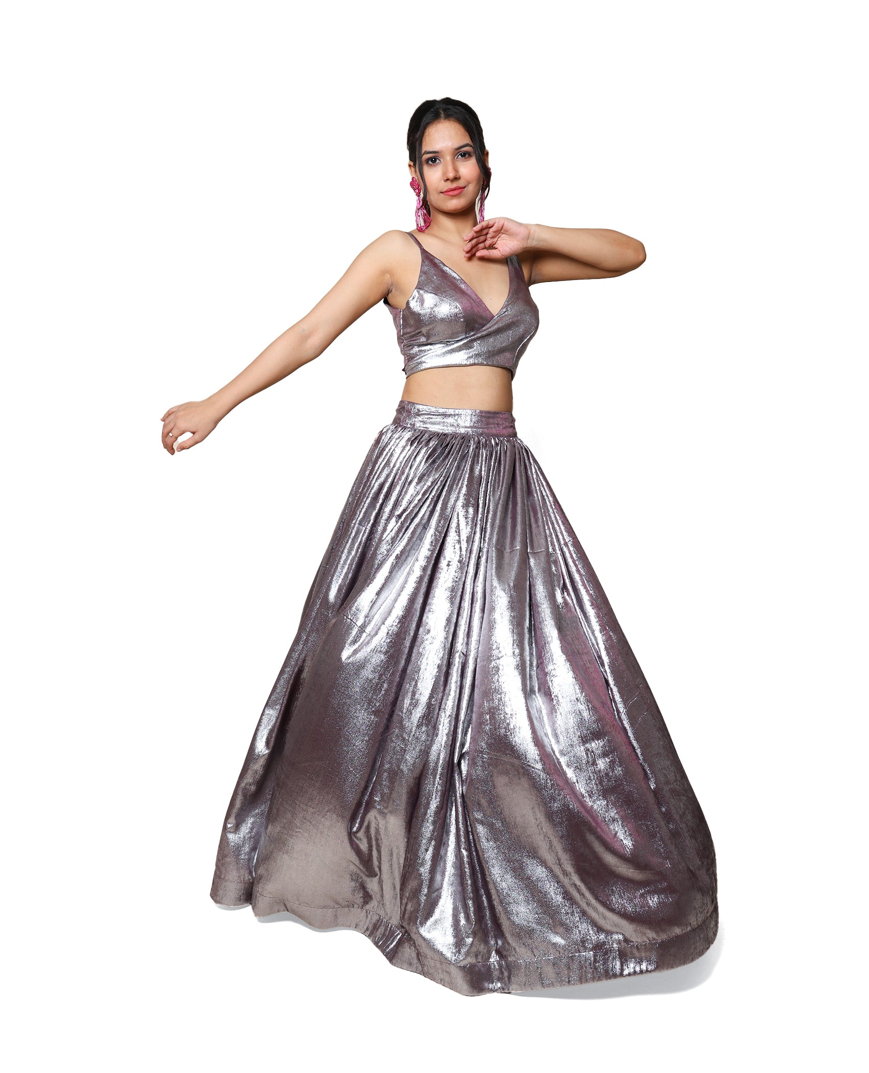 Kellpar Silver Shimmer Lehenga Set