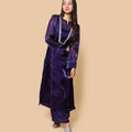 Kellpar  Purple Long Kurti with Trouser