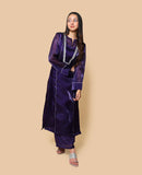 Kellpar  Purple Long Kurti with Trouser