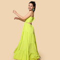 Kellpar Lime Green Color Vacay Maxi Dress