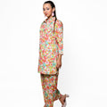 Kellpar Floral Collar Kurti with Trouser