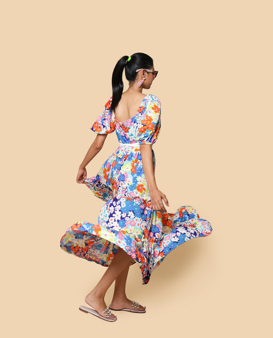 Kellpar Multi-Color Floral Maxi Dress