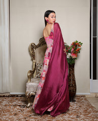 Kellpar Strap Floral Gown With Dupatta