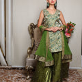 Kellpar Stunning Green Sharara Set with Dupatta