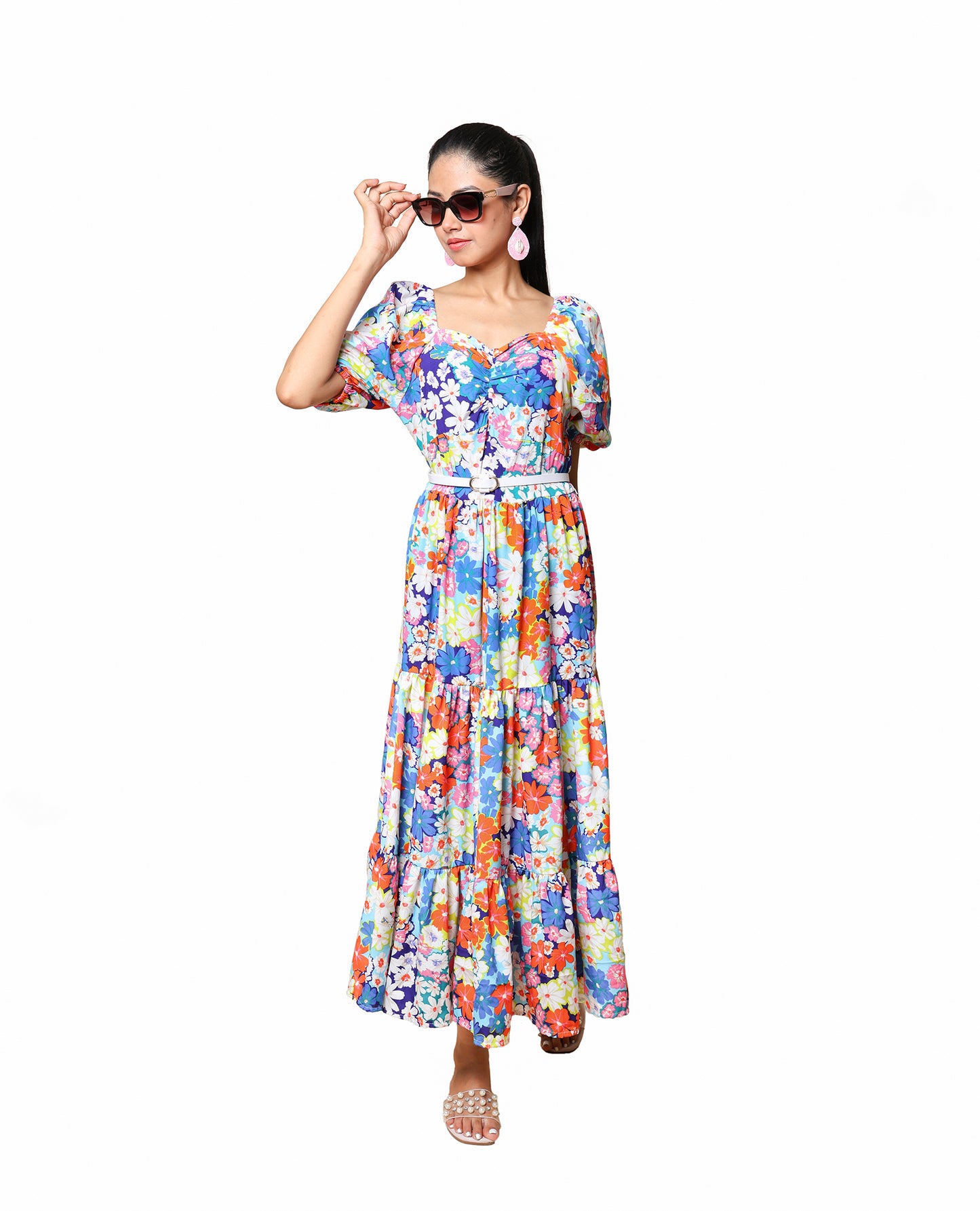 Kellpar Multi-Color Floral Maxi Dress