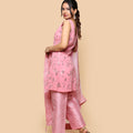 Kellpar  Sequins Embroidery pink Kurti Set