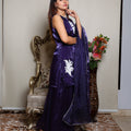 Kellpar Stunning Purple Patch Sharara Suit with Dupatta