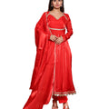 Kellpar Stunning Red Anarkali Suit Set