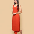 Kellpar  Orange Kurti with Trouser