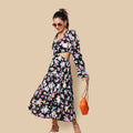 Kellpar Black Floral Maxi Dress