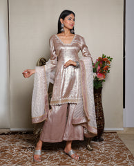 Kellpar Dazzling Rose Gold Shimmer Suit with Trousers