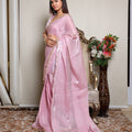 Kellpar Beautiful Pink Drape Saree