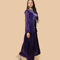 Kellpar  Purple Long Kurti with Trouser