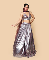 Kellpar Silver Shimmer Lehenga Set