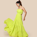 Kellpar Lime Green Color Vacay Maxi Dress