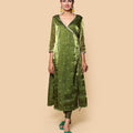 Kellpar  Embroidery Angrakha A-Line Kurti with Pant