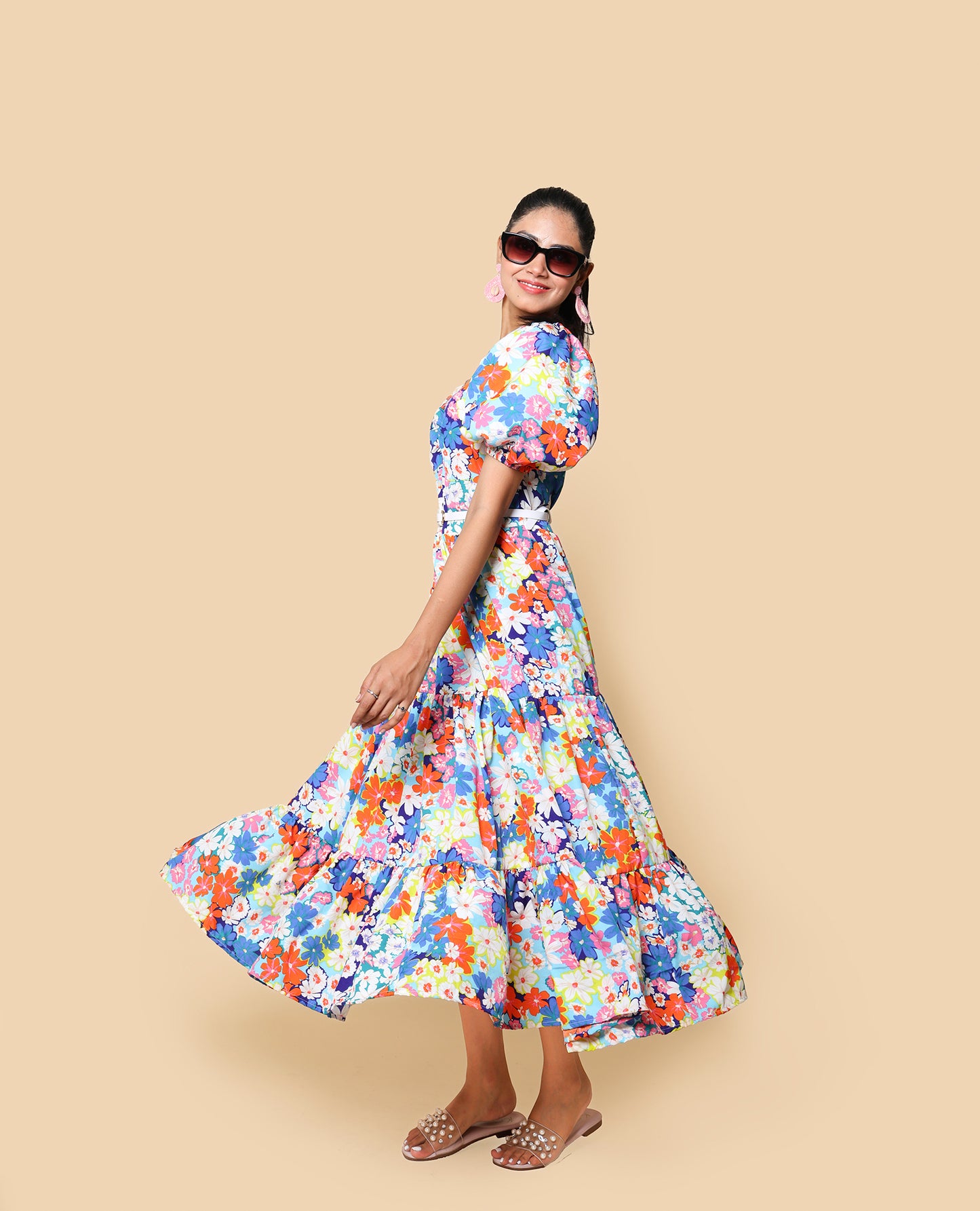 Kellpar Multi-Color Floral Maxi Dress