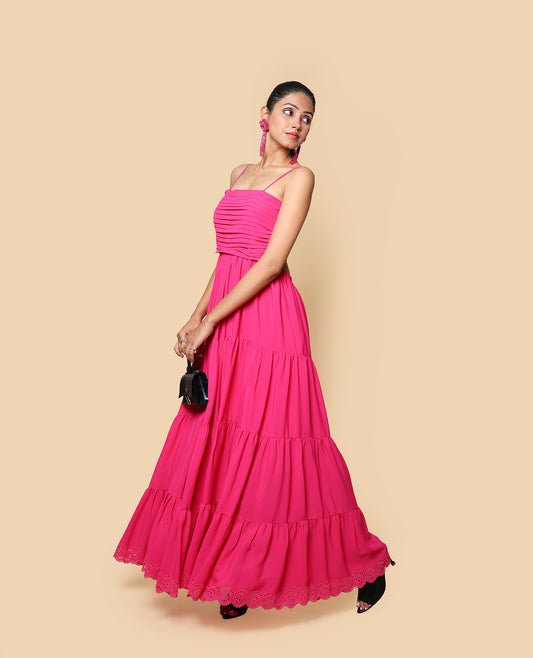 Kellpar Hot Pink Vacay Maxi Dress