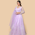 Kellpar  Purple Lehenga Set with Embroidery and Sequins