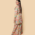 Kellpar Floral Collar Kurti with Trouser