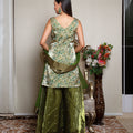 Kellpar Stunning Green Sharara Set with Dupatta