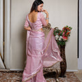 Kellpar Beautiful Pink Drape Saree