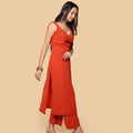 Kellpar  Orange Kurti with Trouser