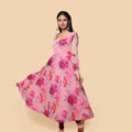 Kellpar Frock Style Floral Kurti with Churidar