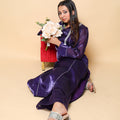 Kellpar  Purple Long Kurti with Trouser