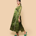 Kellpar  Embroidery Angrakha A-Line Kurti with Pant