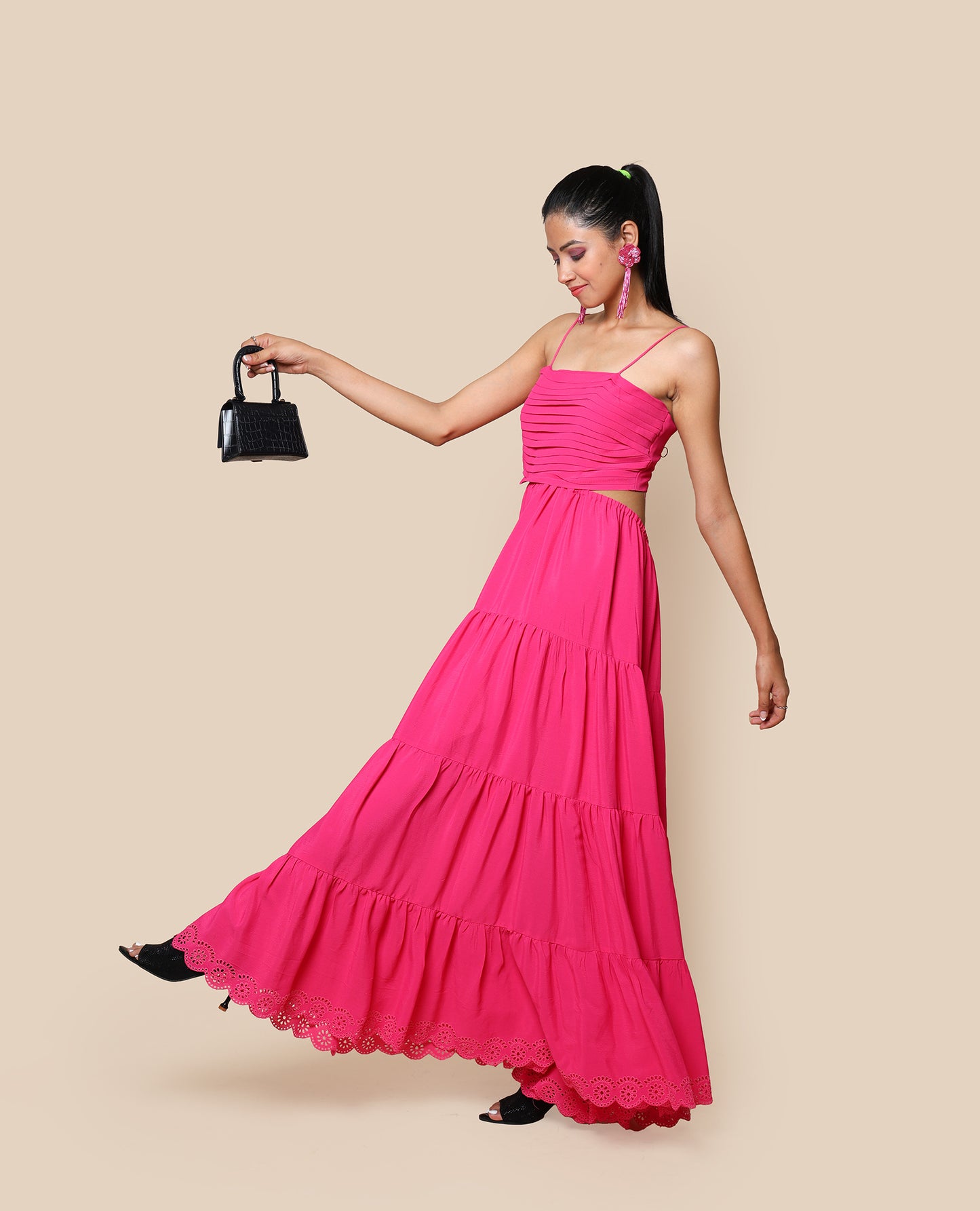 Kellpar Hot Pink Vacay Maxi Dress