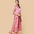 Kellpar  Floral Long Kurti with Trouser